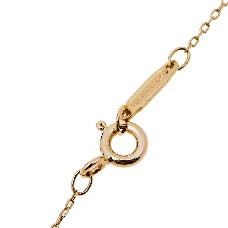 Pre Owned Tiffany & Co. Infinity Endless 18K Yellow Gold Station Bracelet
