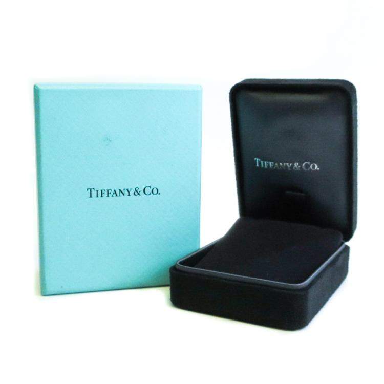 Pre Owned Tiffany & Co. Open Heart 18K Rose Gold Diamond Necklace 