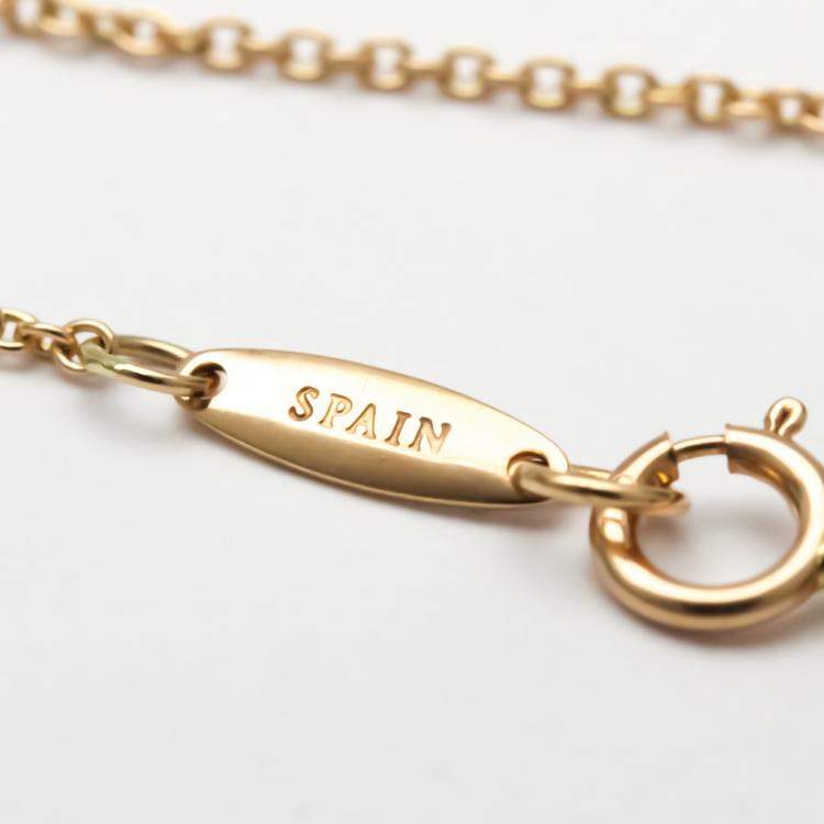 Pre Owned Tiffany & Co. Open Heart 18K Rose Gold Diamond Necklace 