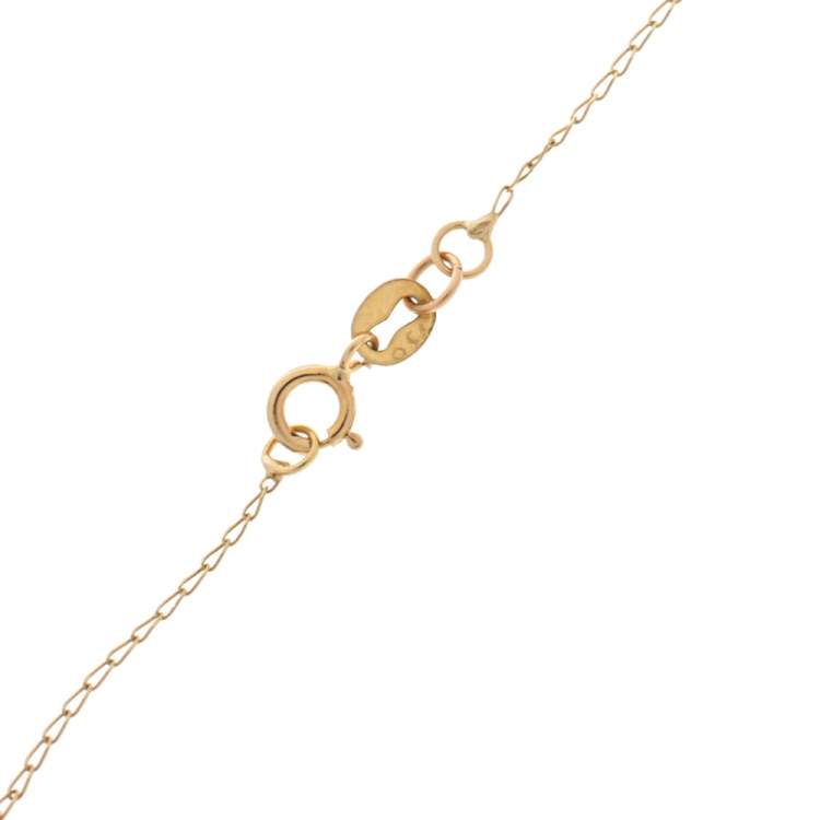 Pre Owned Tiffany & Co. Trefoil Key 18K Yellow Gold Pendant