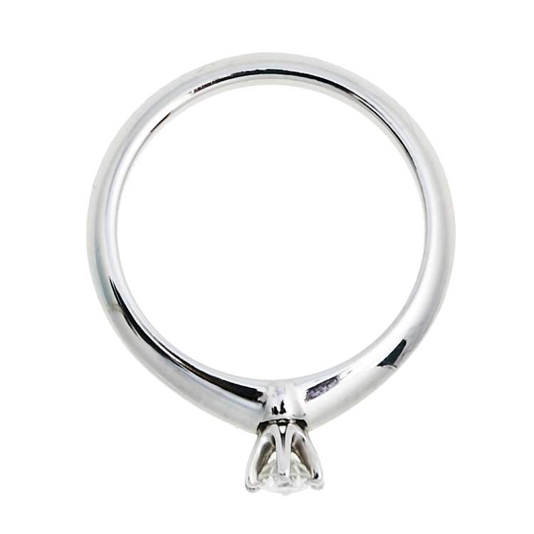 Pre Owned Tiffany & Co. Tiffany Setting Solitaire Diamond Platinum Engagement Ring 51