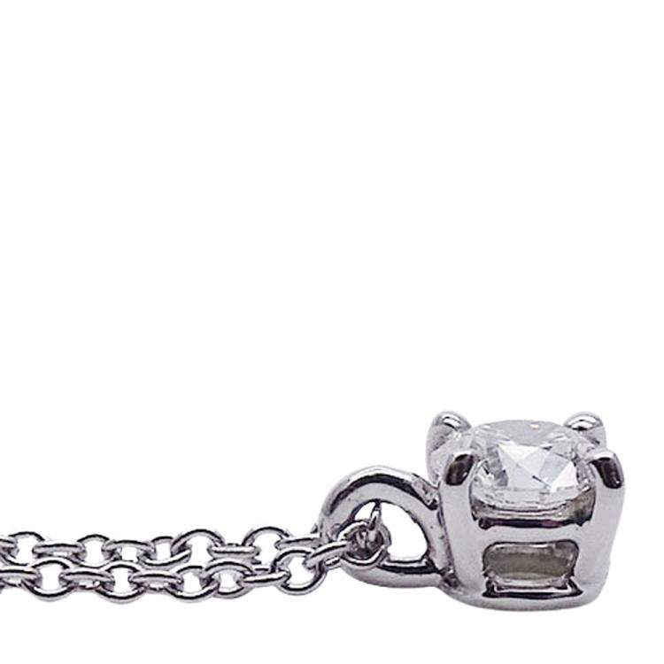 Pre Owned Tiffany & Co. Solitaire Platinum Diamond Necklace 