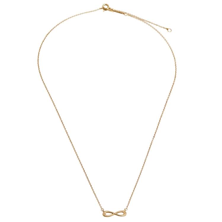 Pre Owned Tiffany & Co. Infinity 18K Rose Gold Pendant Necklace