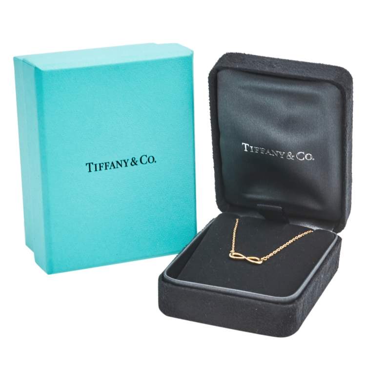 Pre Owned Tiffany & Co. Infinity 18K Rose Gold Pendant Necklace