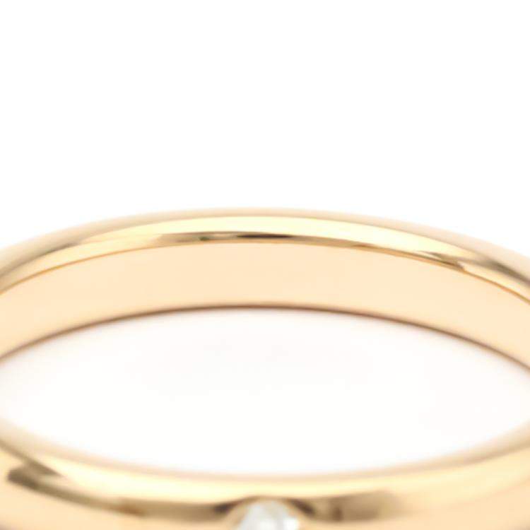 Pre Owned Tiffany & Co. Elsa Peretti 18K Rose Gold Diamond Ring EU 52