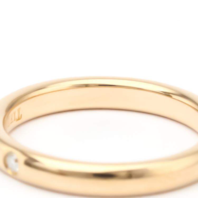 Pre Owned Tiffany & Co. Elsa Peretti 18K Rose Gold Diamond Ring EU 52