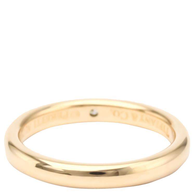 Pre Owned Tiffany & Co. Elsa Peretti 18K Rose Gold Diamond Ring EU 52