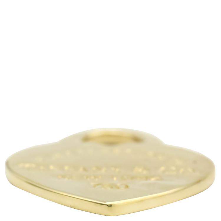 Pre Owned Tiffany & Co. Return To Tiffany Heart Tag 18K Yellow Gold Charms and Pendants