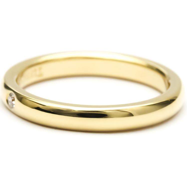 Pre Owned Tiffany & Co. Elsa Peretti 18K Yellow Gold Diamond Ring EU 50.5