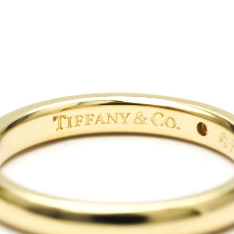 Pre Owned Tiffany & Co. Elsa Peretti 18K Yellow Gold Diamond Ring EU 50.5