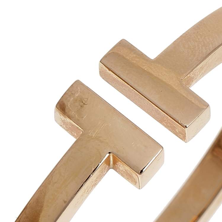 Pre Owned Tiffany & Co. Square 18k Yellow Gold Cuff Bracelet M