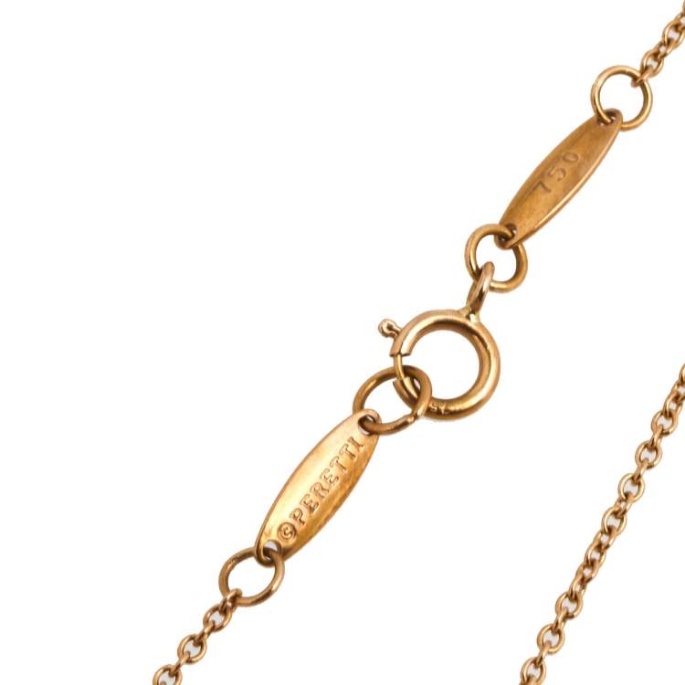 Pre Owned Tiffany & Co. Elsa Peretti Diamonds by The Yard Collection 18K Rose Gold Bracelet