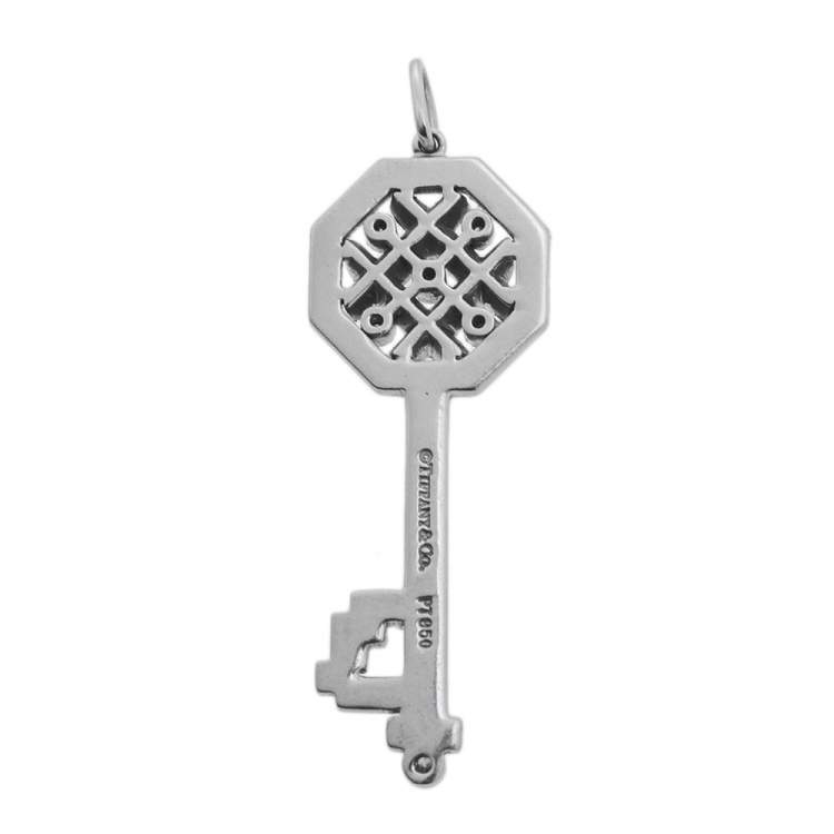 Pre Owned Tiffany & Co. Tiffany Key Diamond Platinum Pendant