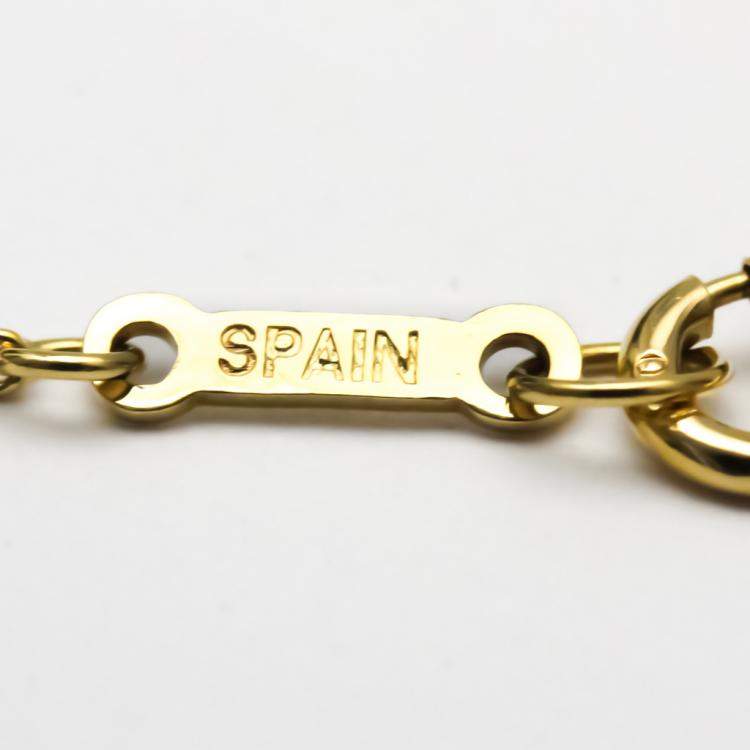 Pre Owned Tiffany & Co. Double Teardrop 18K Yellow Gold Necklace