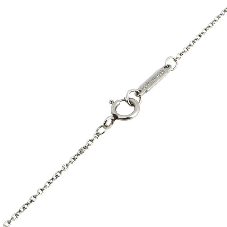 Pre Owned Tiffany & Co. Atlas Diamond 18K White Gold Pendant