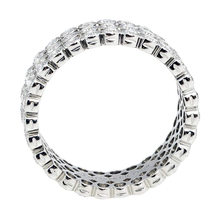 Pre Owned Tiffany & Co. Jazz Diamond Platinum Ring Size 54.5