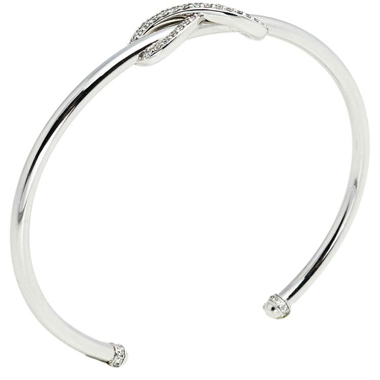 Christian Dior ribbon necklace silver stainless steel top available  women's