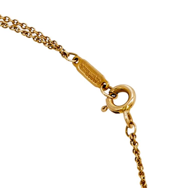 مملوكة مسبقًا Tiffany & Co. Infinity 18K Yellow Gold Double Chain Pendant Necklace
