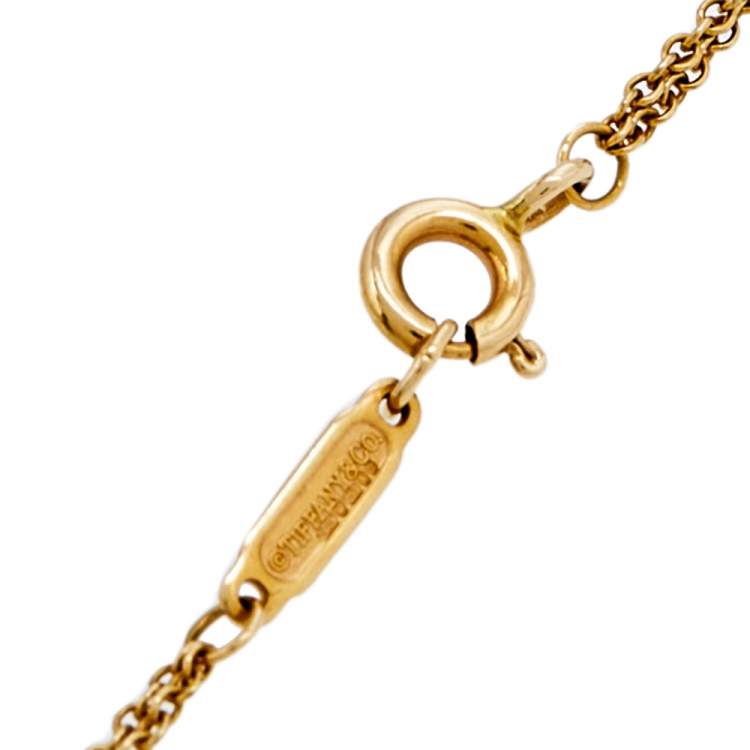 مملوكة مسبقًا Tiffany & Co. Infinity 18K Yellow Gold Double Chain Pendant Necklace