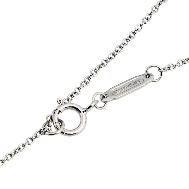Pre Owned Tiffany & Co. Tiffany T Smile 18k White Gold Pendant Necklace