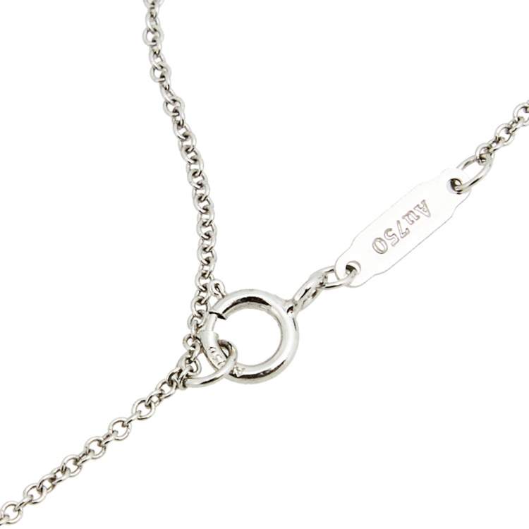Pre Owned Tiffany & Co. Tiffany T Smile 18k White Gold Pendant Necklace