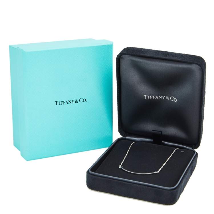 Pre Owned Tiffany & Co. Tiffany T Smile 18k White Gold Pendant Necklace