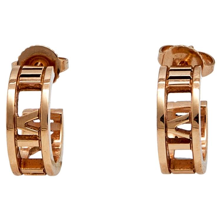 Tiffany & Co. Atlas 18k Rose Gold Earrings Tiffany & Co. | The Luxury ...