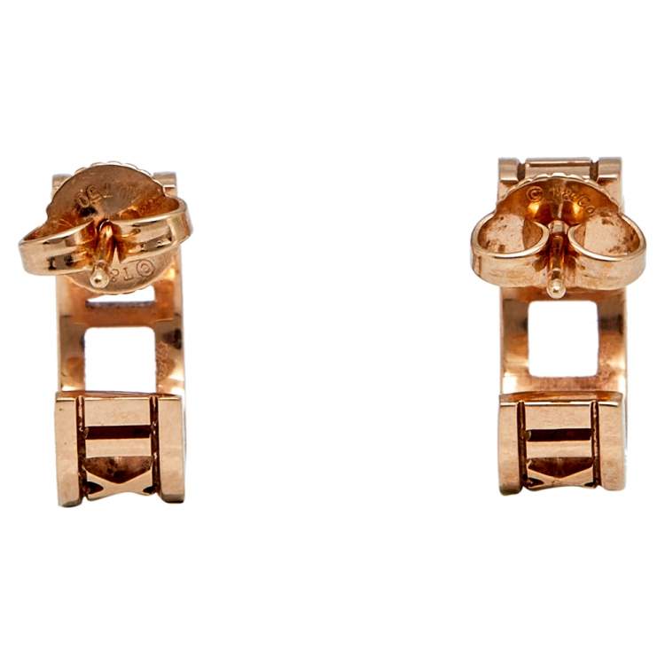Pre Owned Tiffany & Co. Atlas 18k Rose Gold Earrings