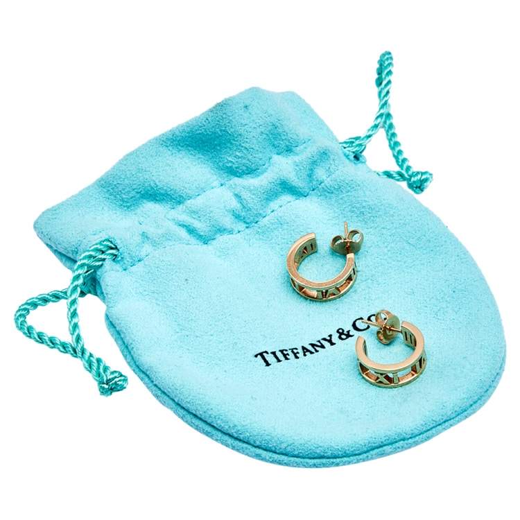 Pre Owned Tiffany & Co. Atlas 18k Rose Gold Earrings