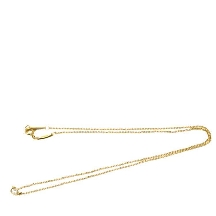 Pre Owned Tiffany & Co. Else Peretti Diamond By The Yard 18K Yellow Gold Diamond Necklace