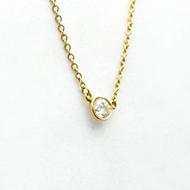 Pre Owned Tiffany & Co. Else Peretti Diamond By The Yard 18K Yellow Gold Diamond Necklace