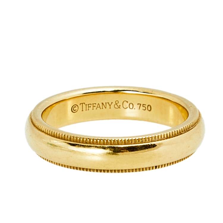 Tiffany & Co Milgrain Silvery Platinum ref.974929 - Joli Closet