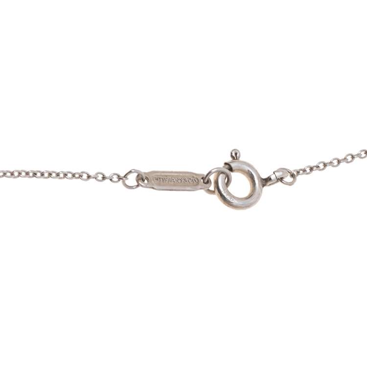 Pre Owned Tiffany & Co. Tiffany 1837 Interlocking Circles Silver & 18k Yellow Gold Pendant Necklace