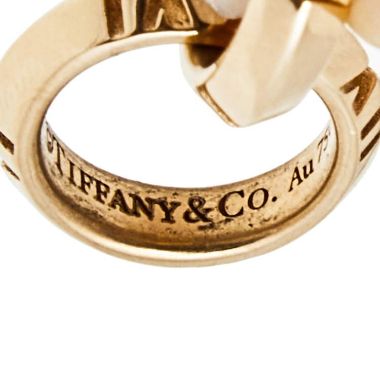 Pre Owned Tiffany & Co. Atlas X Closed Interlocking 18k Rose Gold Chain Necklace