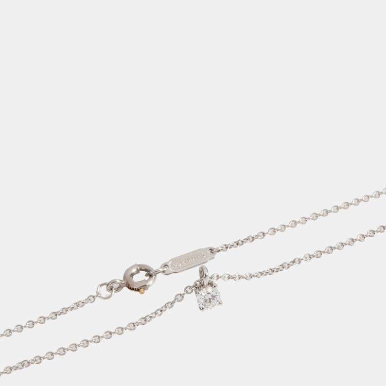 Pre Owned Tiffany & Co. Solitaire Platinum Diamond Necklace