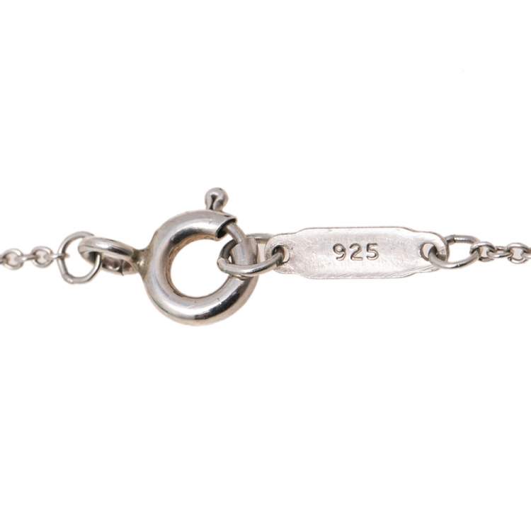 Pre Owned Tiffany & Co. Interlocking Loops 18k Rose Gold and Sterling Silver Necklace