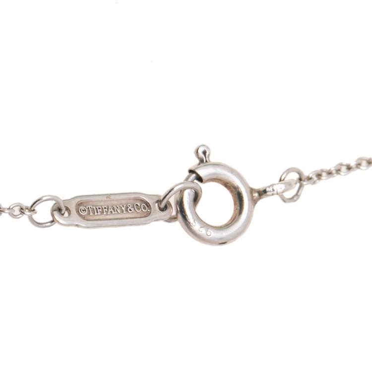 Pre Owned Tiffany & Co. Interlocking Loops 18k Rose Gold and Sterling Silver Necklace