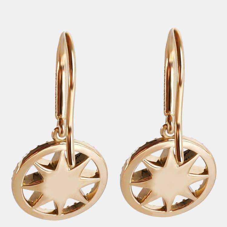 Pre Owned Tiffany & Co. Paloma Picasso Star Drop 18K Yellow Gold Diamond Earrings
