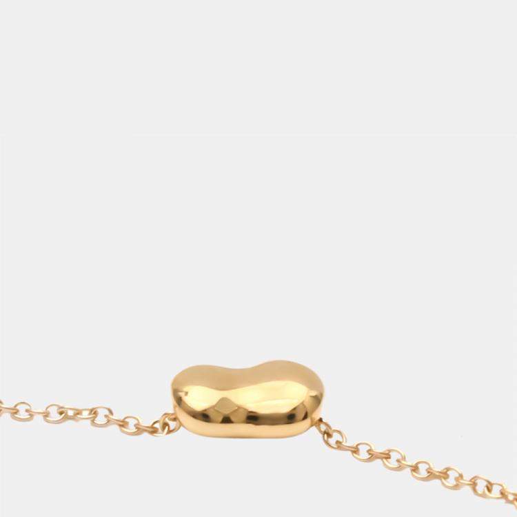 Pre Owned Tiffany & Co. Elsa Peretti Bean 18K Rose Gold Necklace 