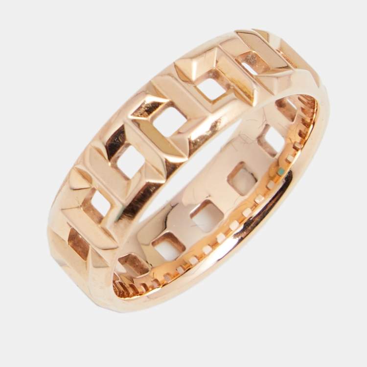 Pre Owned Tiffany & Co.  Tiffany T True Wide 18K Rose Gold Band Ring 51