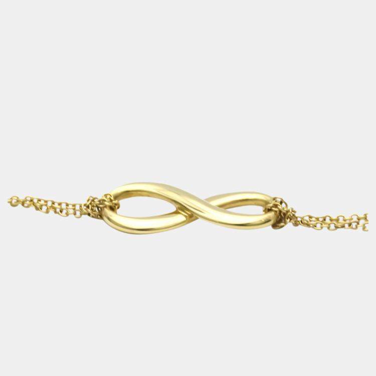 Pre Owned Tiffany & Co. Infinity 18K Yellow Gold Necklace