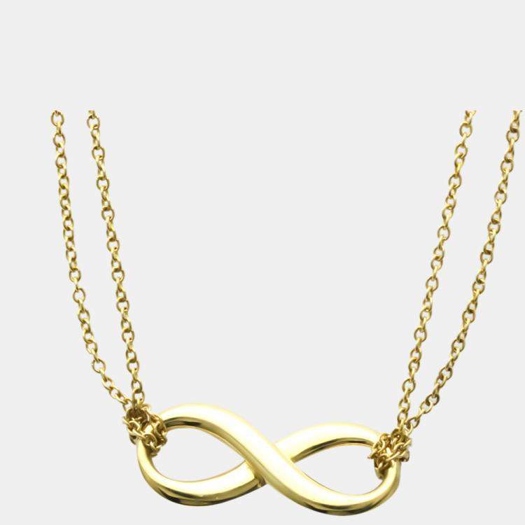 Pre Owned Tiffany & Co. Infinity 18K Yellow Gold Necklace