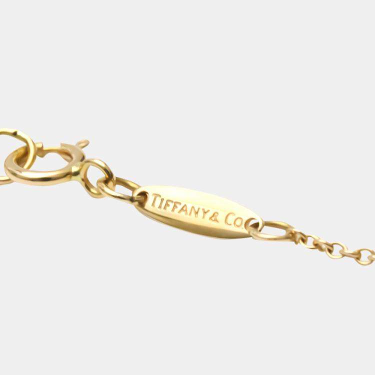 Pre Owned Tiffany & Co. Else Peretti Diamond By The Yard 18K Rose Gold Diamond Necklace 