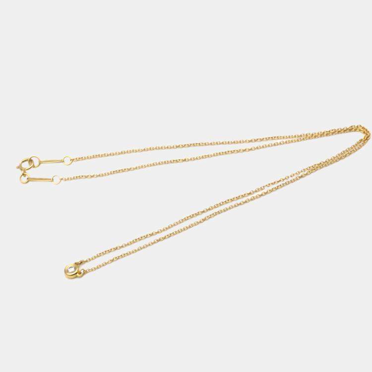 Pre Owned Tiffany & Co. Else Peretti Diamond By The Yard 18K Rose Gold Diamond Necklace 