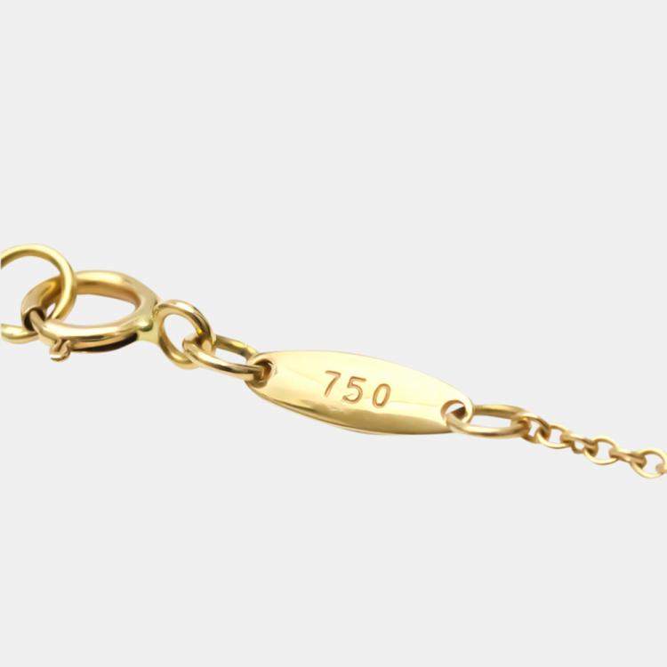 Pre Owned Tiffany & Co. Else Peretti Diamond By The Yard 18K Rose Gold Diamond Necklace 