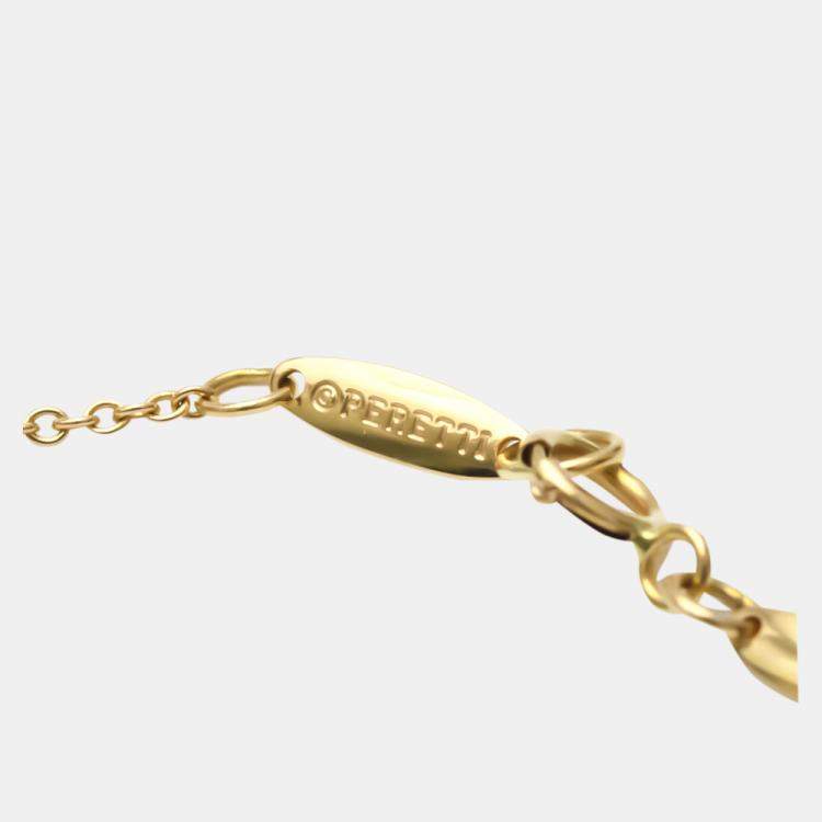 Pre Owned Tiffany & Co. Else Peretti Diamond By The Yard 18K Rose Gold Diamond Necklace 