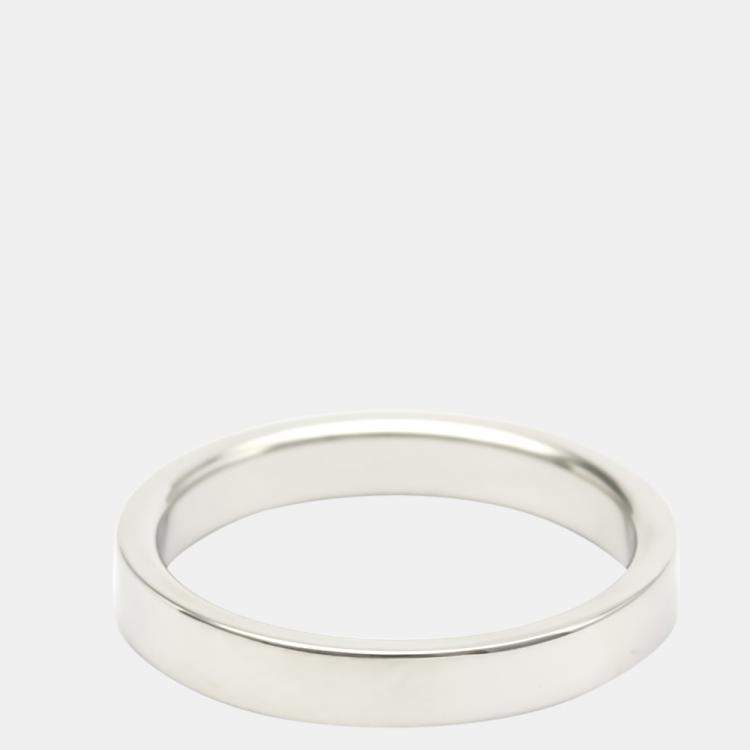 Pre Owned Tiffany & Co. Flat Band Platinum Ring EU 52