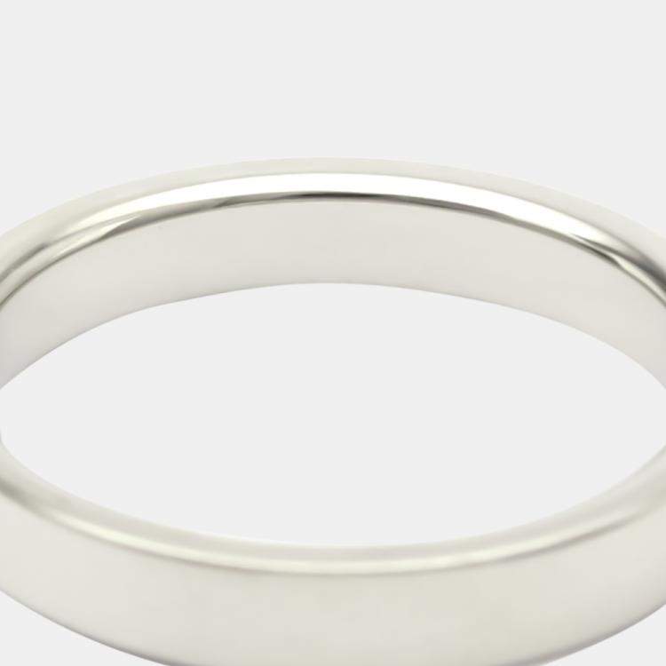 Pre Owned Tiffany & Co. Flat Band Platinum Ring EU 52