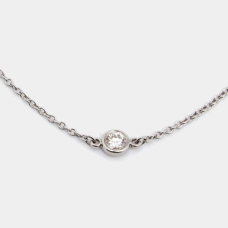 Pre Owned Tiffany & Co. Elsa Peretti Diamond By The Yard Diamond Platinum Link Bracelet
