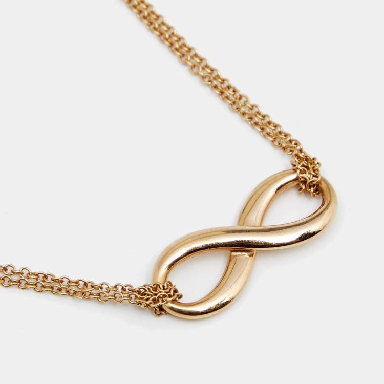 Pre Owned Tiffany & Co. Infinity 18K Yellow Gold Necklace